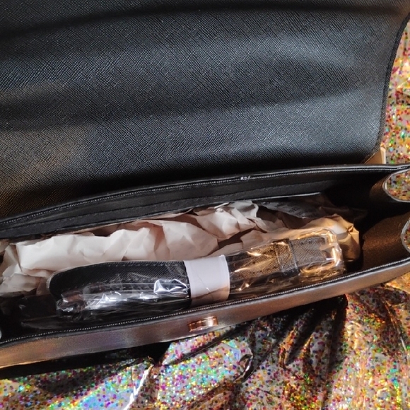 Trina Turk Black Satchel Bag with Structured Design - Picture 4 of 4